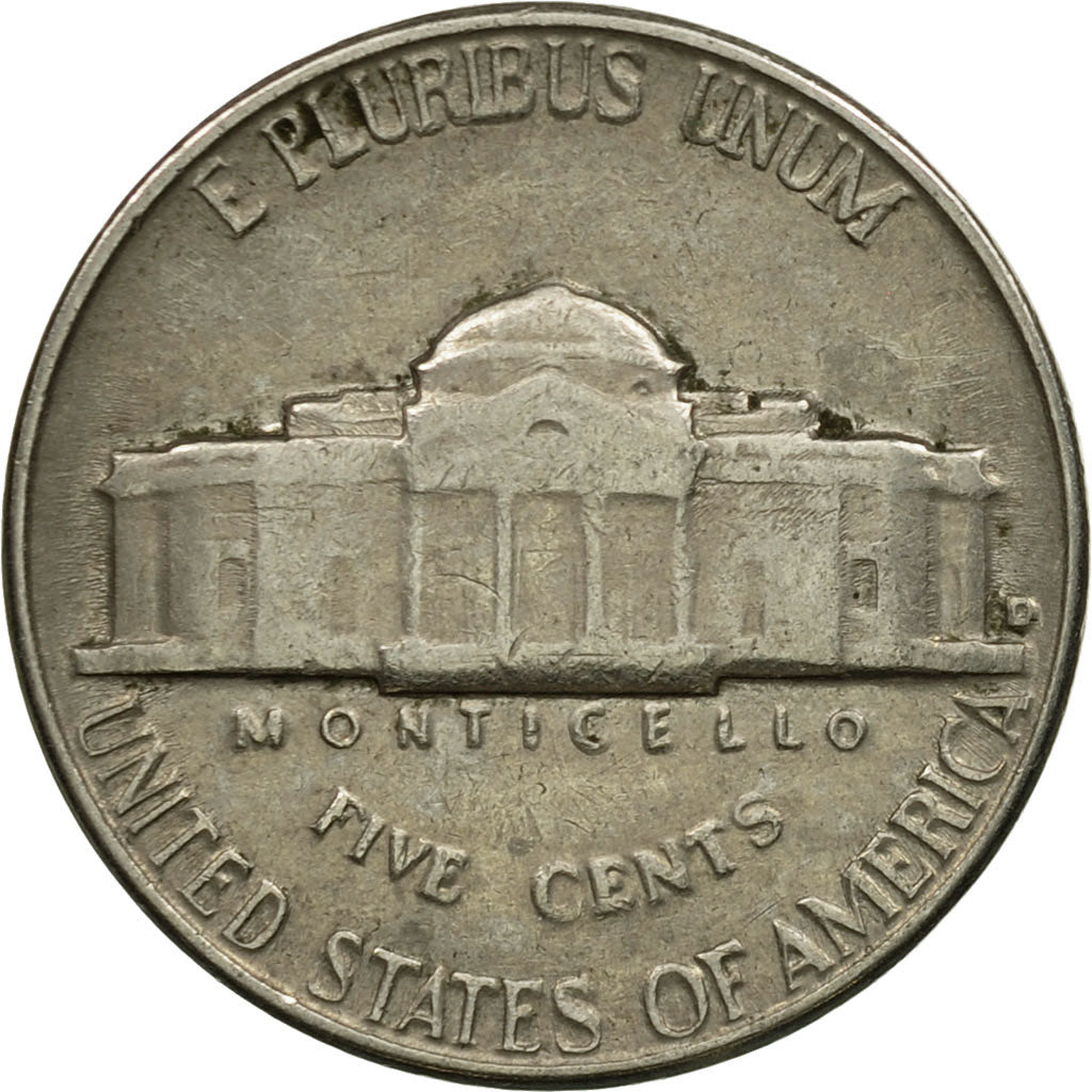 Moneta, USA, Jefferson Nickel, 5 Cents, 1962, U.S. Mint, Philadelphia