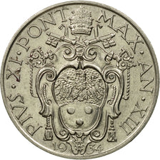 Coin, VATICAN CITY, Pius XI, Lira, 1934, Roma, AU(55-58), Nickel, KM:5