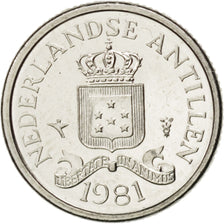 NETHERLANDS ANTILLES, 10 Cents, 1981, KM #10, MS(63), Nickel, 15, 1.97