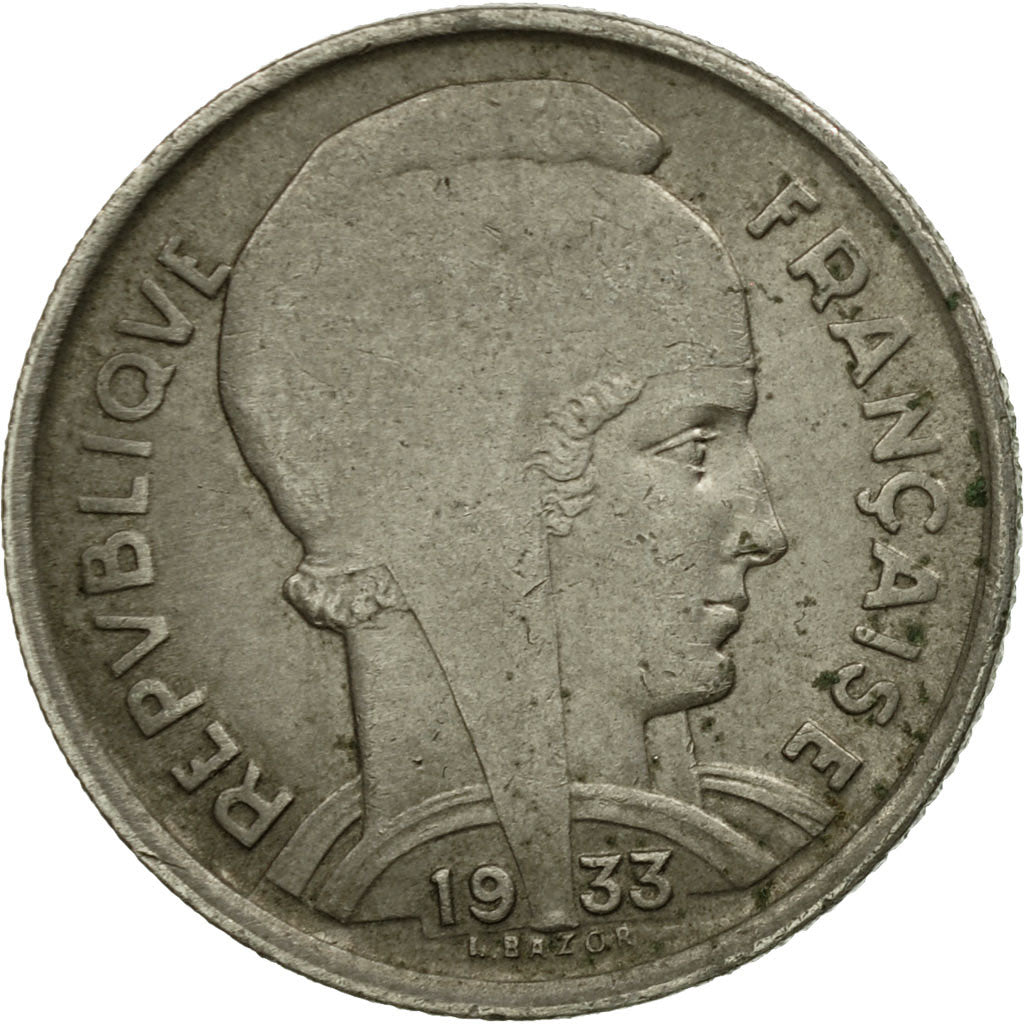 Monnaie, France, Bazor, 5 Francs, 1933, Paris, TTB, Nickel, Gadoury:753, KM:887
