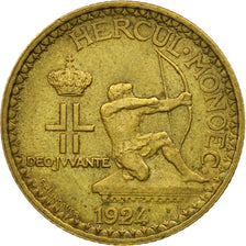 Moneta, Monaco, Louis II, 2 Francs, 1924, Poissy, BB, Alluminio-bronzo, KM:112