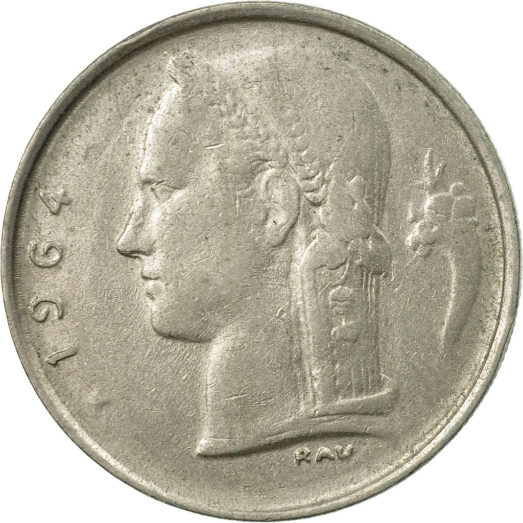Coin, Belgium, Franc, 1964, EF(40-45), Copper-nickel, KM:142.1