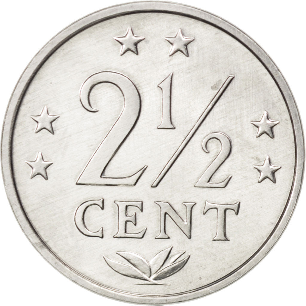 NETHERLANDS ANTILLES, 2-1/2 Cents, 1981, KM #9a, MS(63), Aluminum, 23.5, 1.16
