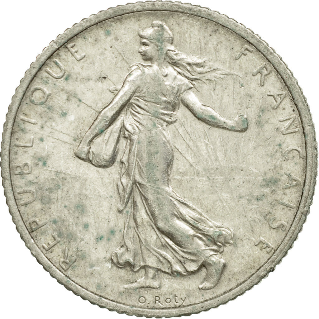 Coin, France, Semeuse, Franc, 1916, Paris, EF(40-45), Silver, KM:844.1