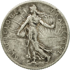 Monnaie, France, Semeuse, Franc, 1917, Paris, TB+, Argent, Gadoury:467, KM:844.1
