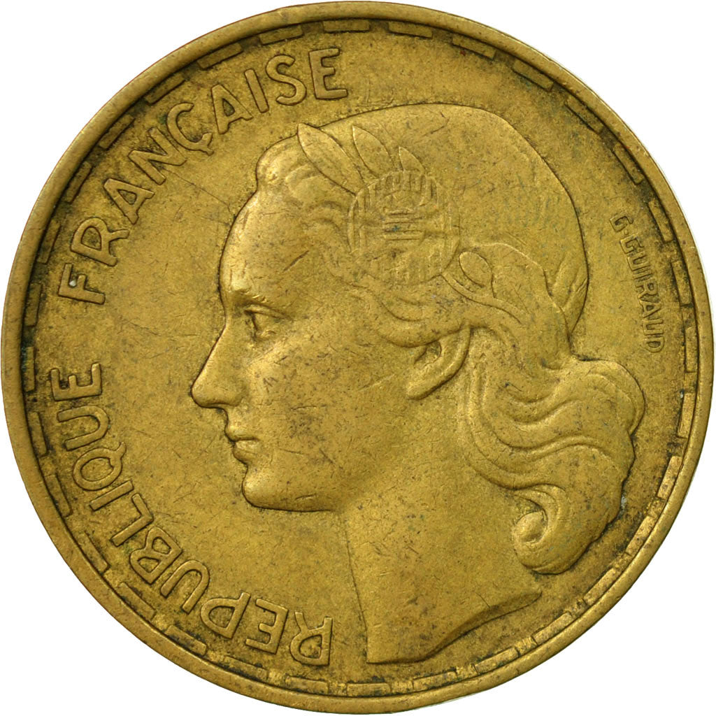 Coin, France, Guiraud, 50 Francs, 1958, Paris, EF(40-45), Aluminum-Bronze