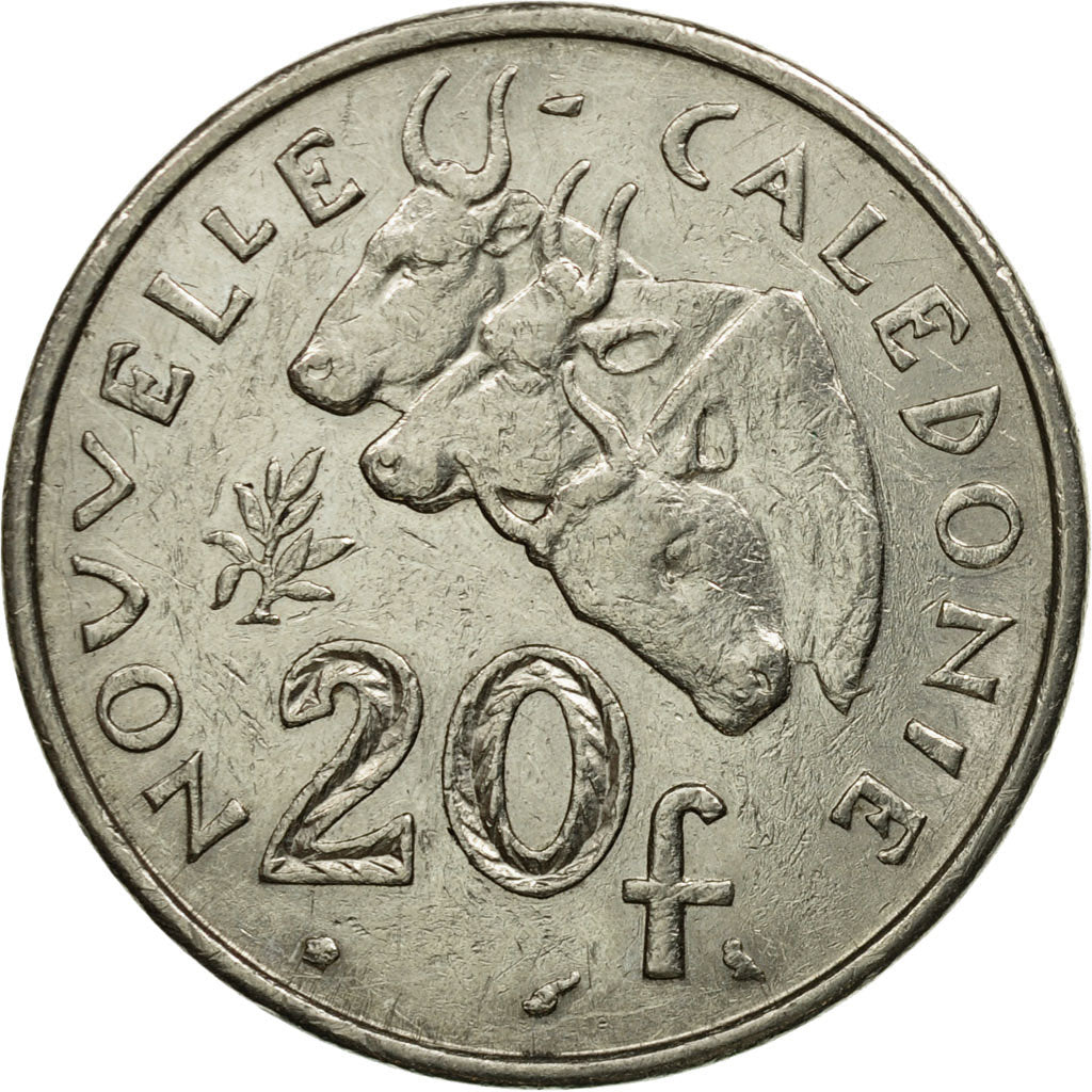 Moneta, Nowa Kaledonia, 20 Francs, 1970, Paris, EF(40-45), Nikiel, KM:6