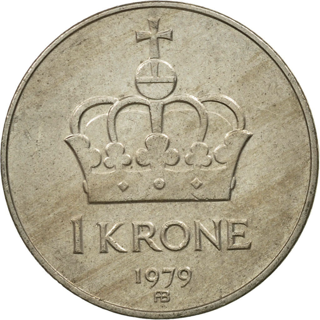 Coin, Norway, Olav V, Krone, 1979, EF(40-45), Copper-nickel, KM:419