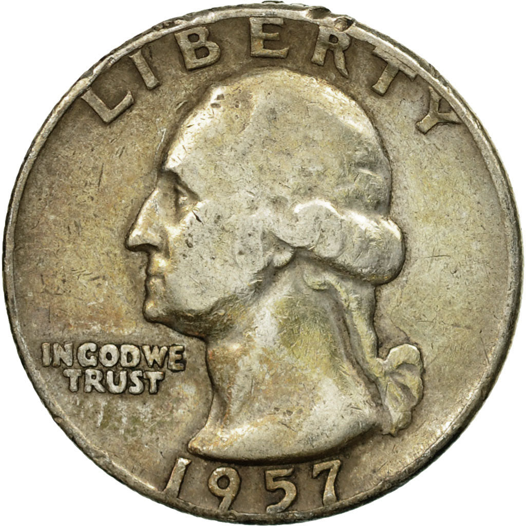 Coin, United States, Washington Quarter, Quarter, 1957, U.S. Mint, Denver