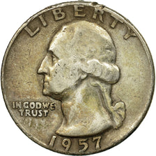 Coin, United States, Washington Quarter, Quarter, 1957, U.S. Mint, Denver