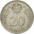 Moneta, Węgry, 20 Forint, 1982, EF(40-45), Miedź-Nikiel, KM:630