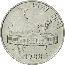 Coin, INDIA-REPUBLIC, 50 Paise, 1988, EF(40-45), Stainless Steel, KM:69