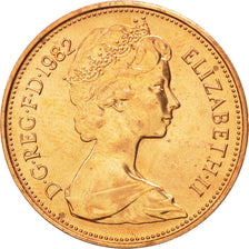 GREAT BRITAIN, 2 Pence, 1982, KM #928, MS(63), Bronze, 25.91, 7.13