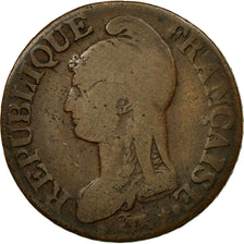 Coin, France, Dupré, 5 Centimes, AN 7, Paris, VF(20-25), Bronze, KM:640.1