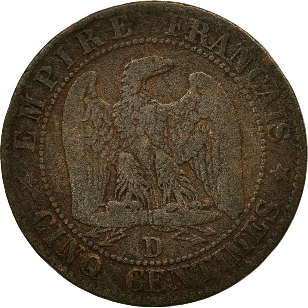 Munten, Frankrijk, Napoleon III, Napoléon III, 5 Centimes, 1856, Lyons, FR+