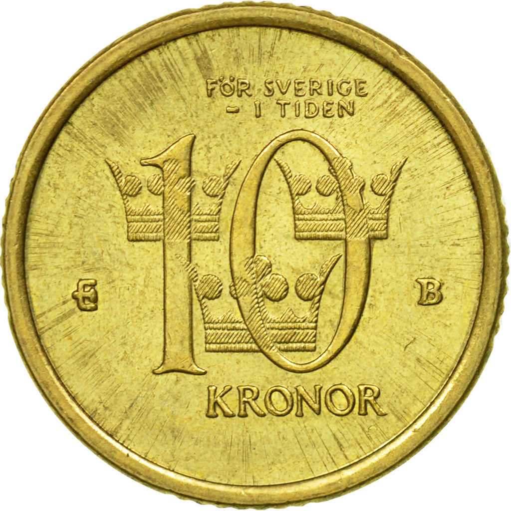 Coin, Sweden, Carl XVI Gustaf, 10 Kronor, 2002, Eskilstuna, EF(40-45)