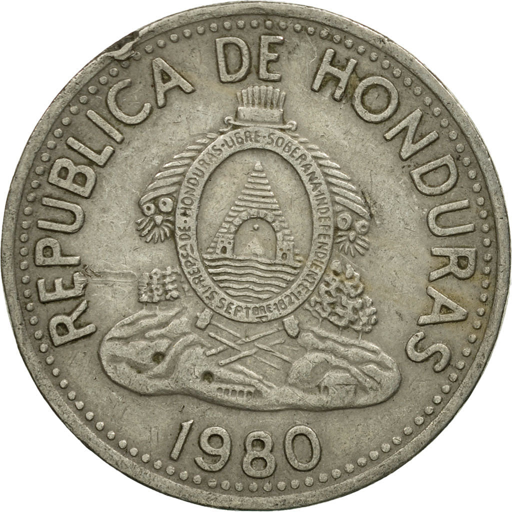 Moneda, Honduras, 10 Centavos, 1980, MBC, Cobre - níquel, KM:76.2