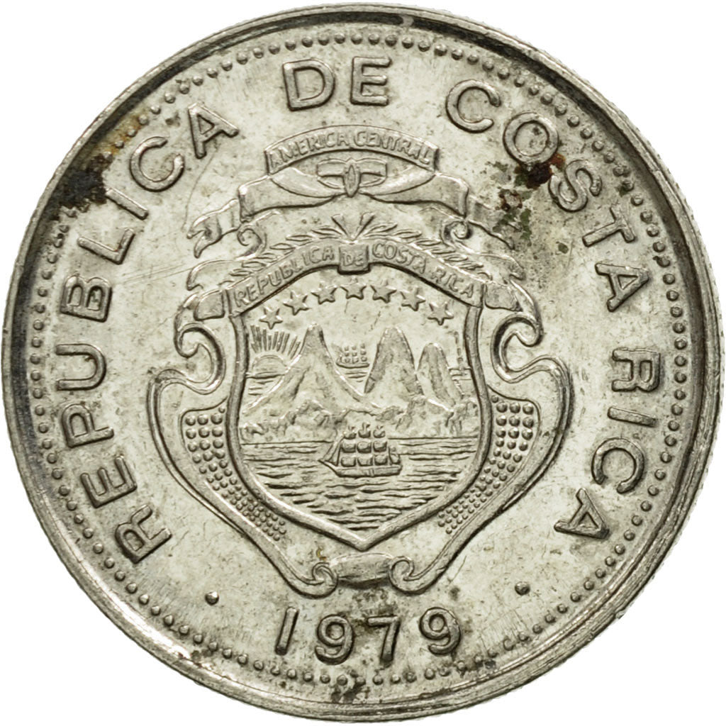 Monnaie, Costa Rica, 10 Centimos, 1979, TTB, Nickel Clad Steel, KM:185.2b