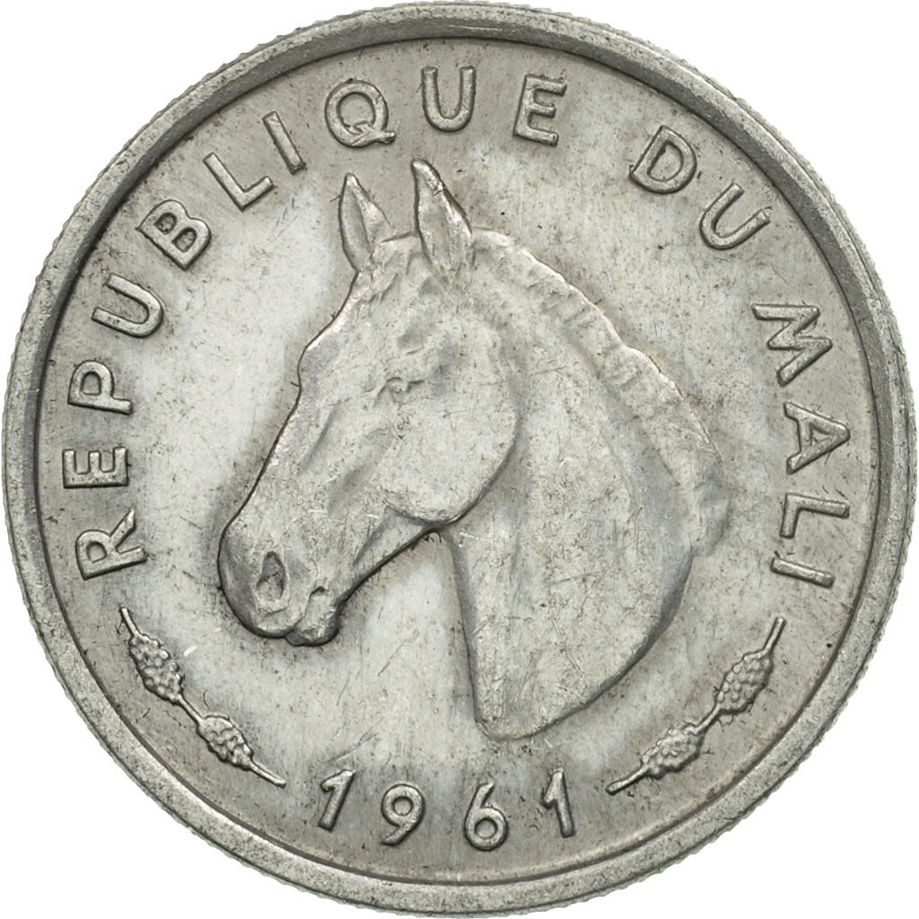 Coin, Mali, 10 Francs, 1961, Paris, EF(40-45), Aluminum, KM:3