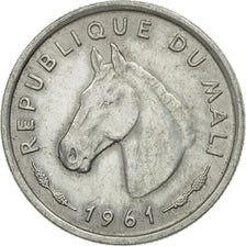 Coin, Mali, 10 Francs, 1961, Paris, EF(40-45), Aluminum, KM:3
