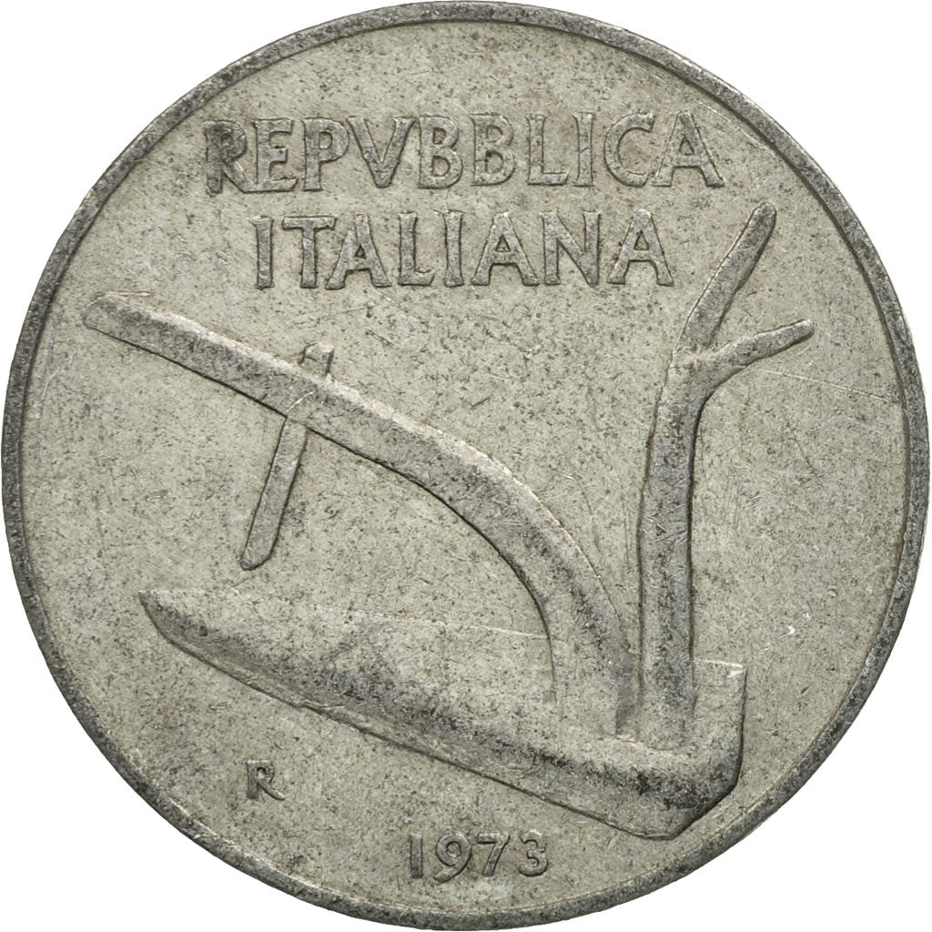 Münze, Italien, 10 Lire, 1973, Rome, SS, Aluminium, KM:93