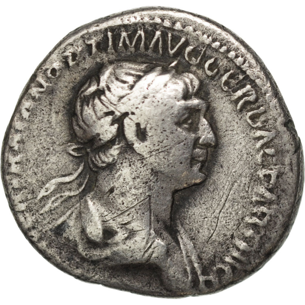 Trajan, Denarius, Roma, VF(30-35), Silver, RIC #361, 3.14