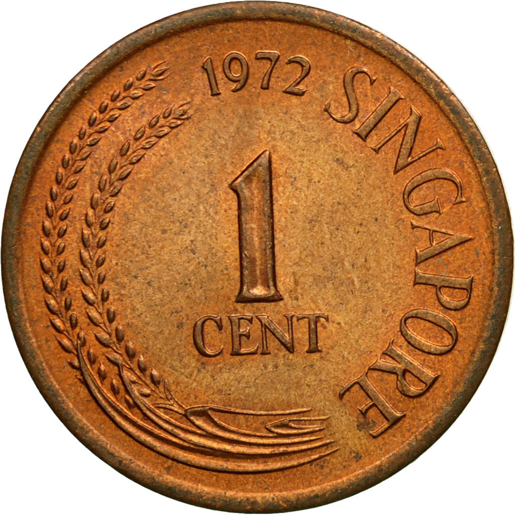Coin, Singapore, Cent, 1972, Singapore Mint, EF(40-45), Bronze, KM:1