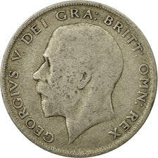 Coin, Great Britain, George V, 1/2 Crown, 1922, VF(20-25), Silver, KM:818.1a