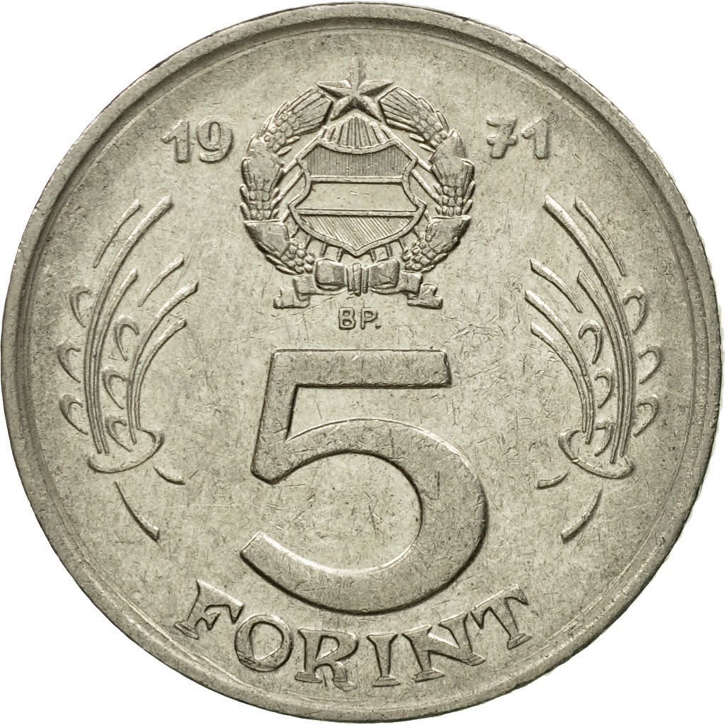 Coin, Hungary, 5 Forint, 1971, EF(40-45), Nickel, KM:594