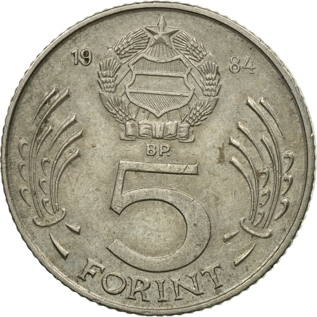 Coin, Hungary, 5 Forint, 1984, EF(40-45), Copper-nickel, KM:635