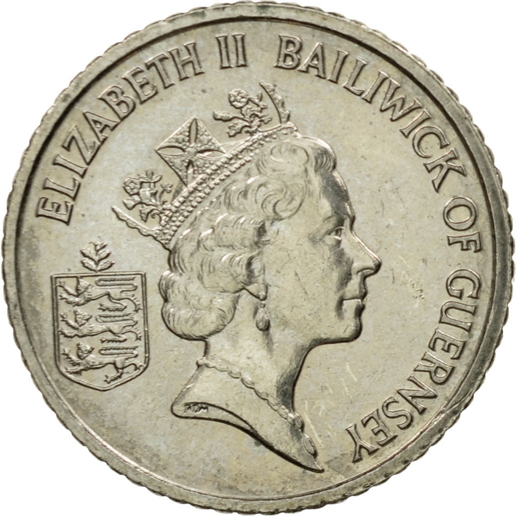 Coin, Guernsey, Elizabeth II, 5 Pence, 1992, British Royal Mint, EF(40-45)