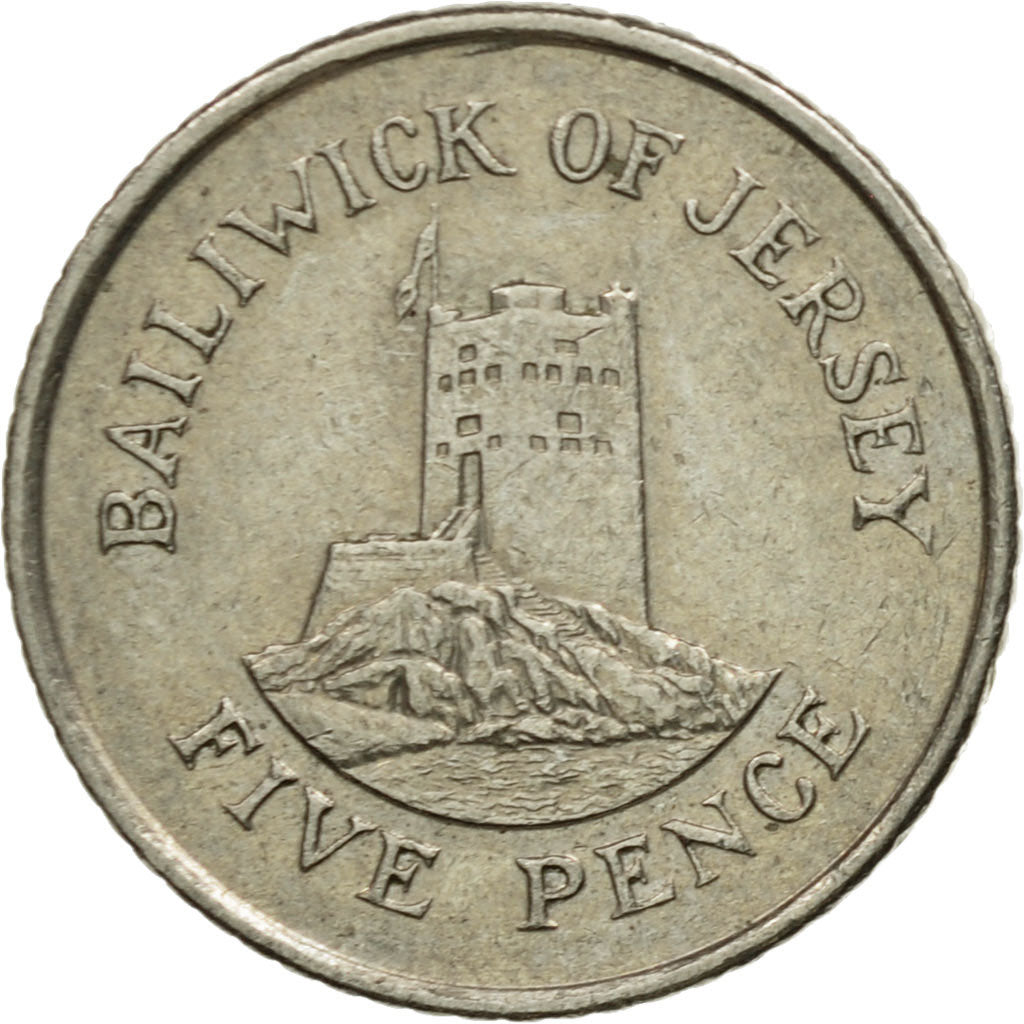 Coin, Jersey, Elizabeth II, 5 Pence, 1993, EF(40-45), Copper-nickel, KM:56.2
