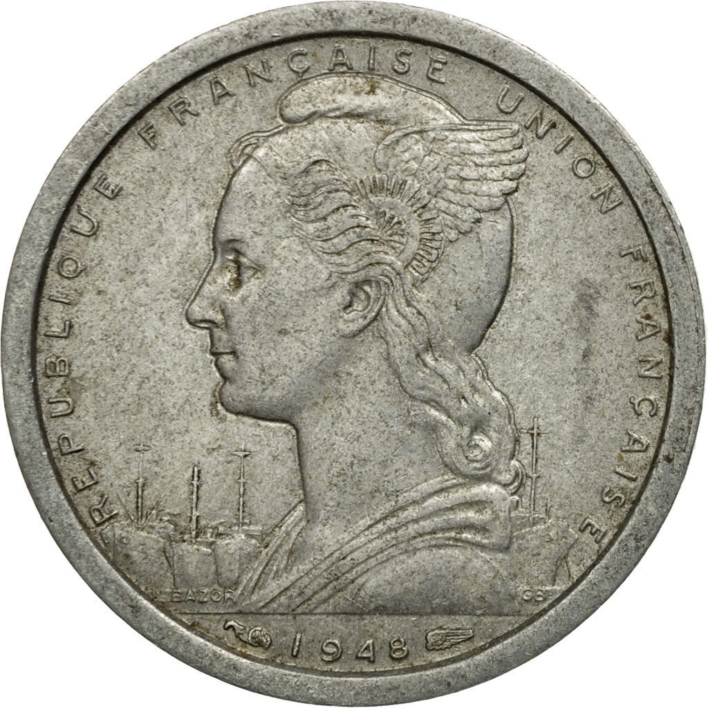 Monnaie, Madagascar, Franc, 1948, Paris, TTB, Aluminium, KM:3