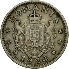 Coin, Romania, Ferdinand I, Leu, 1924, VF(30-35), Copper-nickel, KM:46