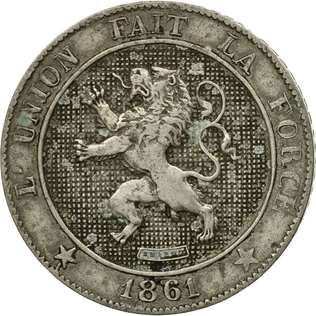 Coin, Belgium, Leopold I, 5 Centimes, 1861, VF(30-35), Copper-nickel, KM:21