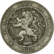 Coin, Belgium, Leopold I, 5 Centimes, 1861, VF(30-35), Copper-nickel, KM:21