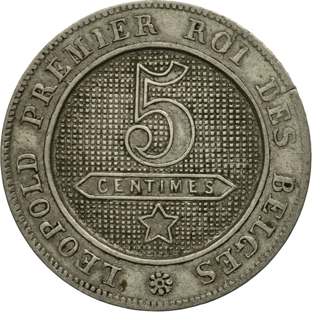 Coin, Belgium, Leopold I, 5 Centimes, 1861, VF(30-35), Copper-nickel, KM:21