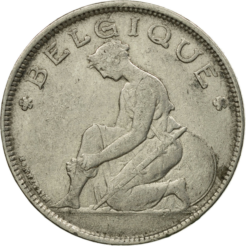 Coin, Belgium, 2 Francs, 2 Frank, 1923, EF(40-45), Nickel, KM:91.1