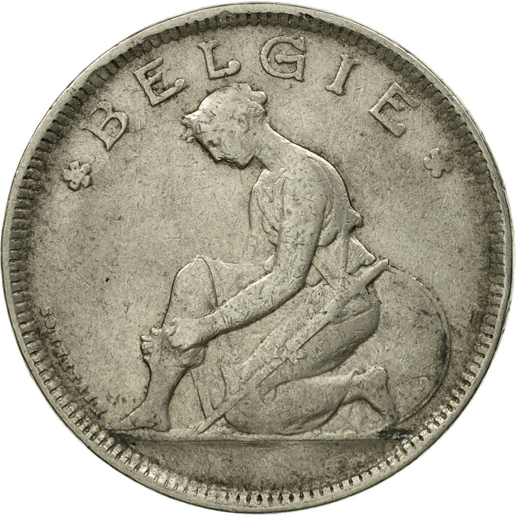 Moneda, Bélgica, 2 Francs, 2 Frank, 1923, MBC, Níquel, KM:92