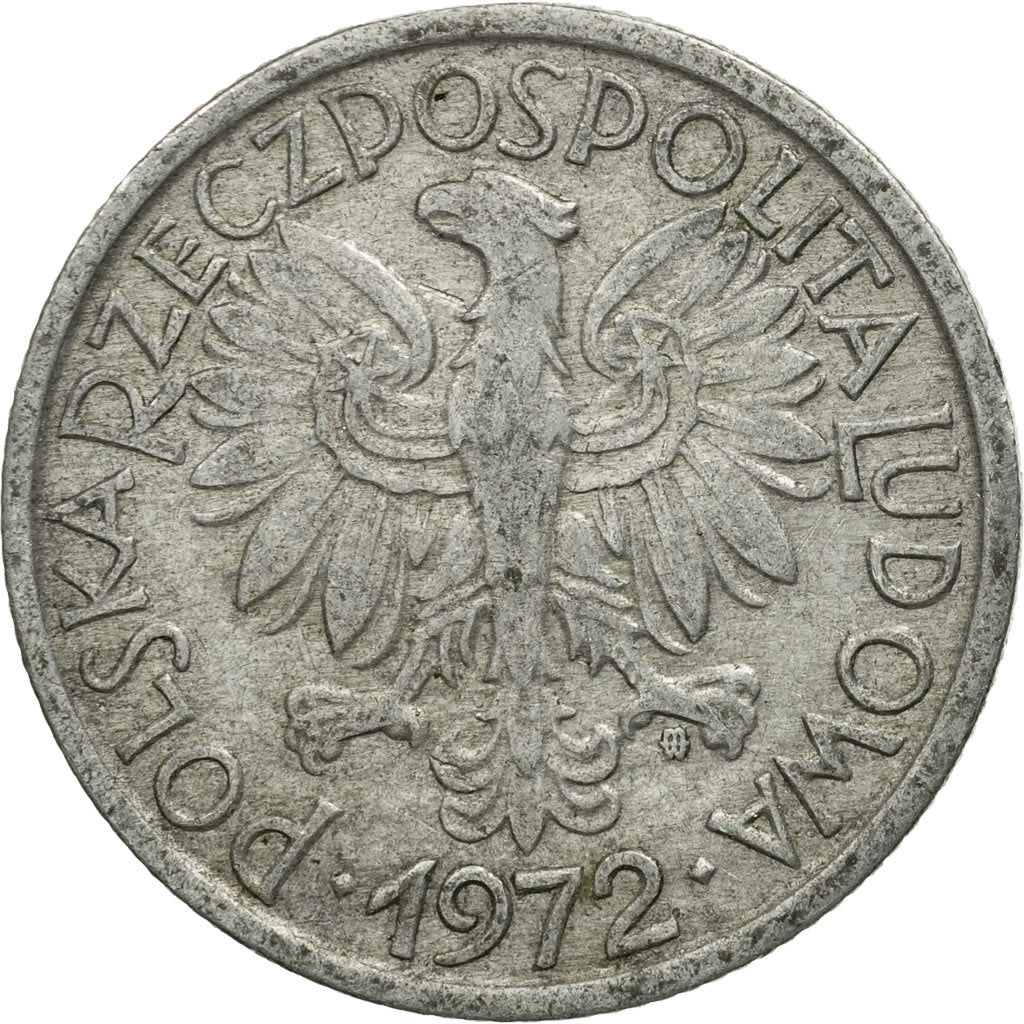 Coin, Poland, 2 Zlote, 1972, Warsaw, EF(40-45), Aluminum, KM:46