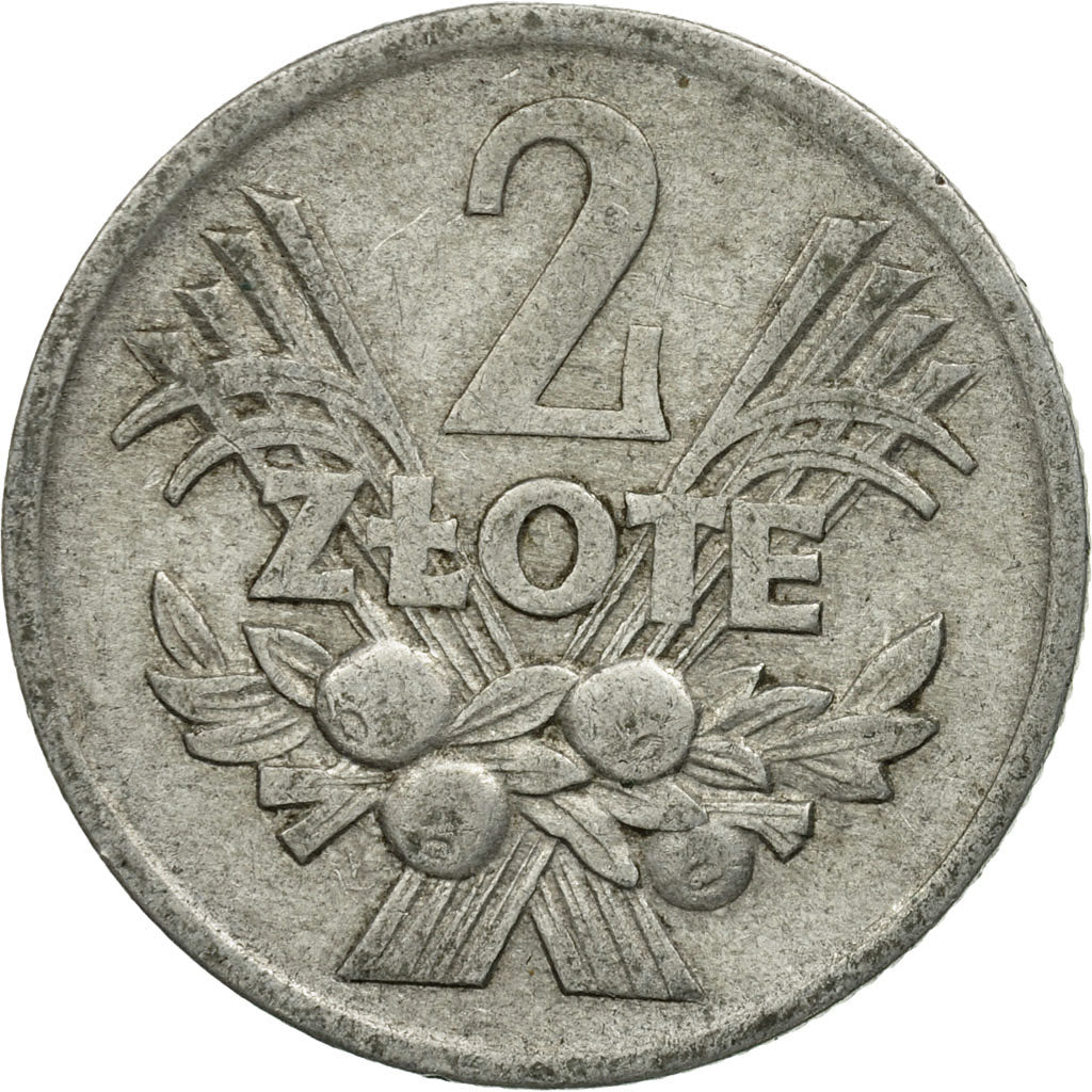 Coin, Poland, 2 Zlote, 1972, Warsaw, EF(40-45), Aluminum, KM:46