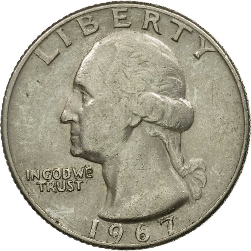 Coin, United States, Washington Quarter, Quarter, 1967, U.S. Mint, Philadelphia