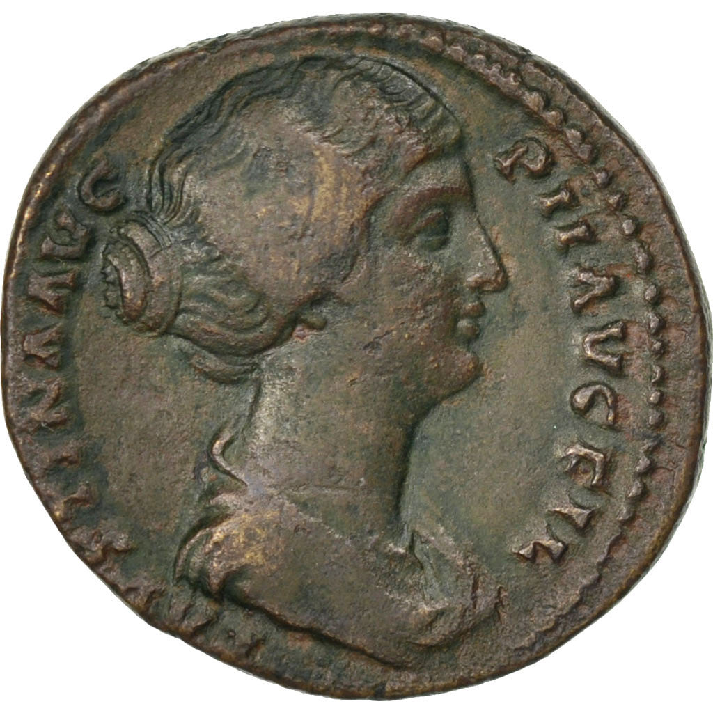 Faustina II, As, Rome, AU(50-53), Bronze, RIC #1405b, 11.99