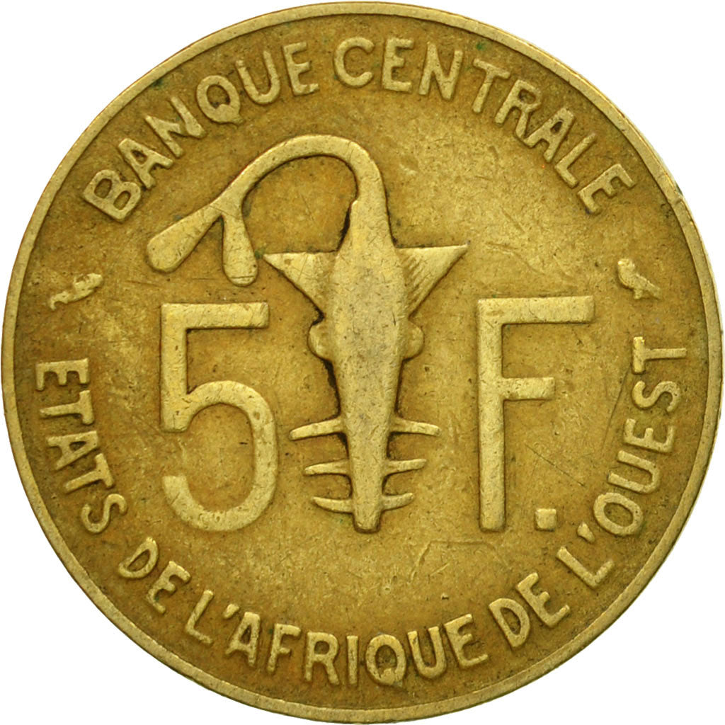 Coin, West African States, 5 Francs, 1965, Paris, EF(40-45)