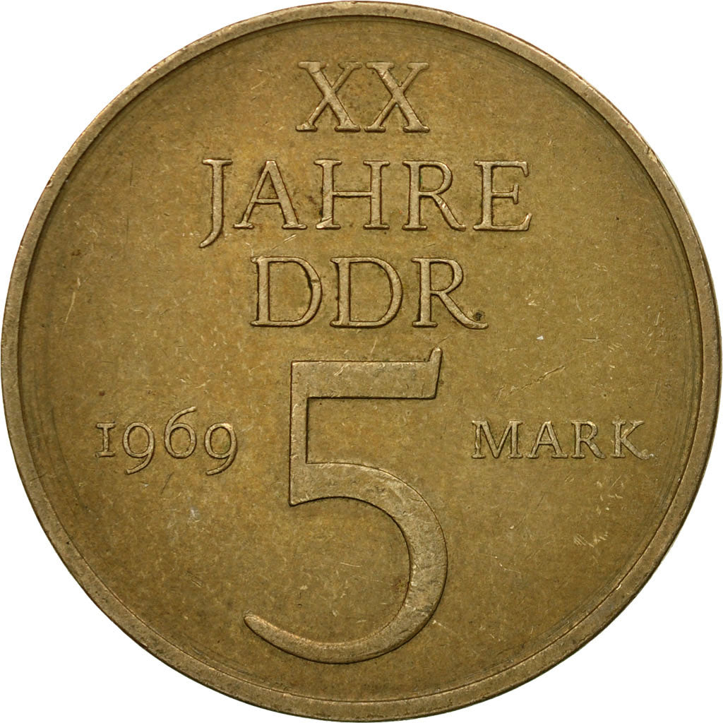 Coin, GERMAN-DEMOCRATIC REPUBLIC, 5 Mark, 1969, Berlin, EF(40-45)