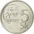 Moneda, Eslovaquia, 5 Koruna, 1993, MBC, Níquel chapado en acero, KM:14