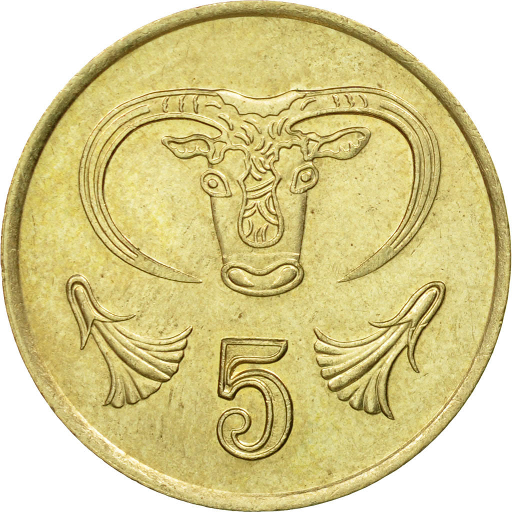 Coin, Cyprus, 5 Cents, 1987, EF(40-45), Nickel-brass, KM:55.2