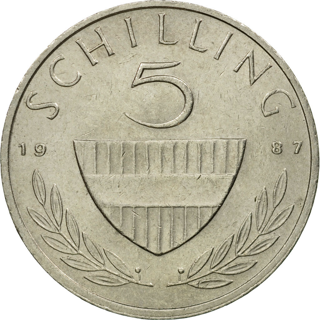 Coin, Austria, 5 Schilling, 1987, EF(40-45), Copper-nickel, KM:2889a