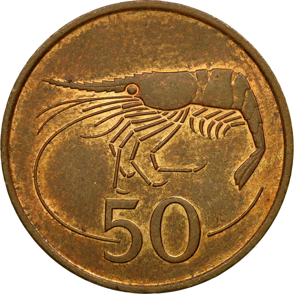 Coin, Iceland, 50 Aurar, 1981, EF(40-45), Bronze, KM:26
