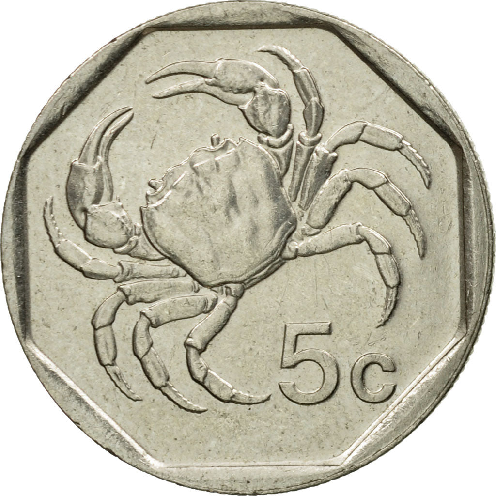 Coin, Malta, 5 Cents, 2001, EF(40-45), Copper-nickel, KM:95
